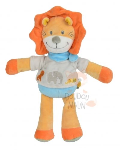  jungle lion gris orange bleu jaune éléphant bandana 